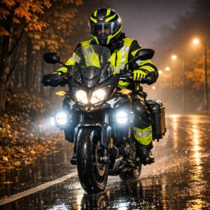 Mit Sicherheitszubehör sicher durch die dunkle Jahreszeit: So schützt du dich auf dem Motorrad!